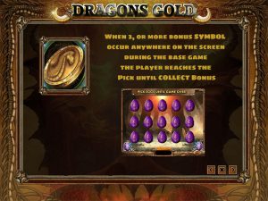 Dragons Gold paytable