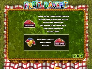 Fruit Basket paytable